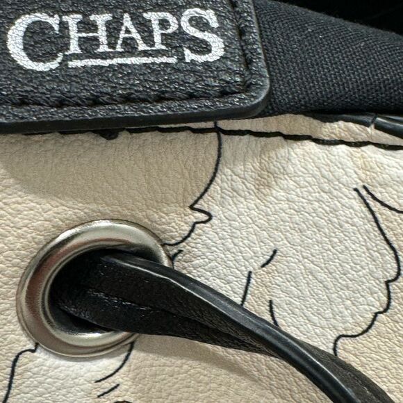 Chaps Black and Cream Floral Shoulder Bag - Picture 7 of 7